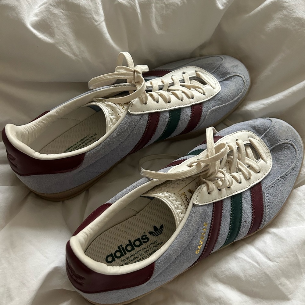 Adidas Gazelle Sneakers in Blue, Burgundy, and Green